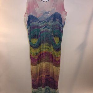 Free People coverup Beach Dress Watercolor